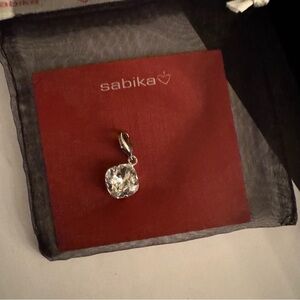 Sabika Silver Crystal Necklace